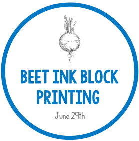 Beet Ink Block Printing